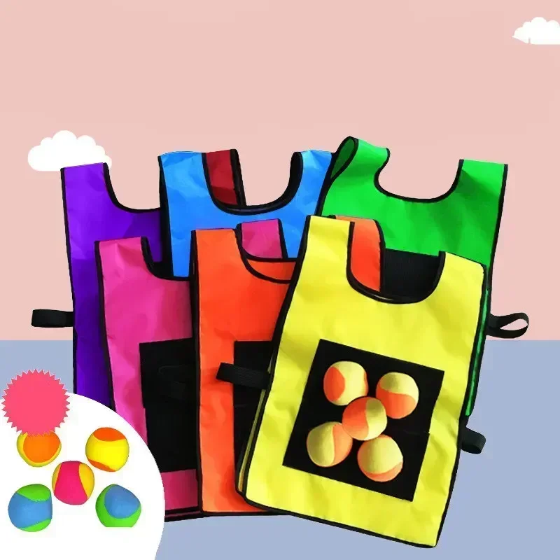 سترة جيرسي لاصقة للأطفال، لعبة تفاعلية بين الوالدين والطفل للبالغين في الهواء الطلق، دعائم الهدف، لعبة عيد ميلاد رياضية