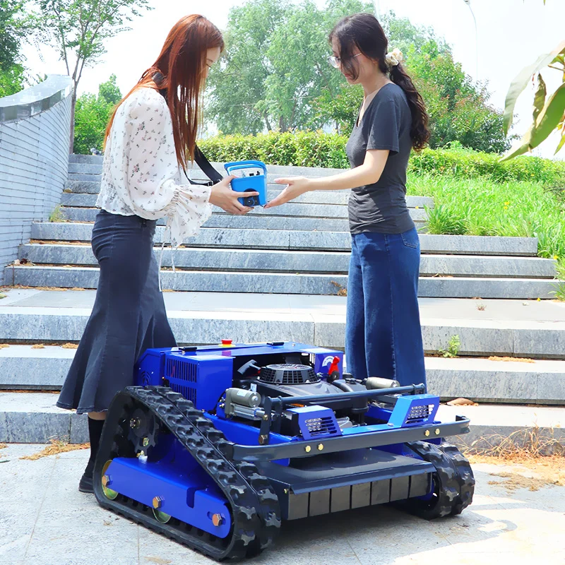 

Customized remote-controlled lawn mower, track type lawn mower small lawn mower for wasteland on road slopes