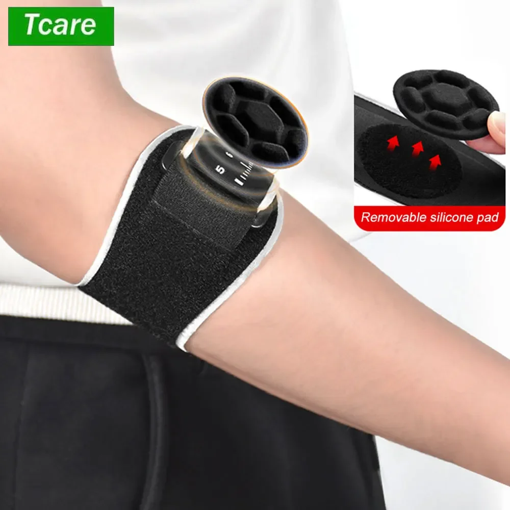 1 Pcs Tennis Elbow Brace, Elbow Pain Relief for Tendonitis, Tennis & Golfer's Elbow, Adjustable Elbow Strap with Removebale Pad