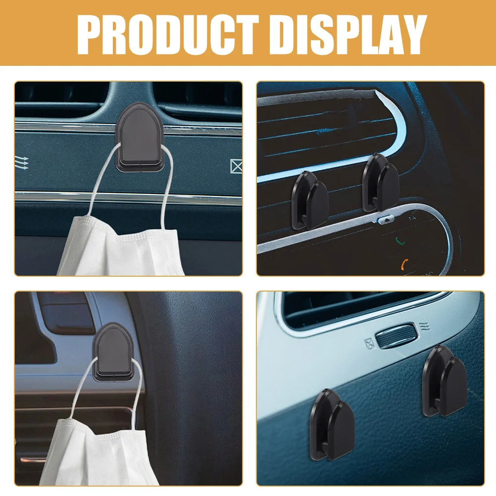 

30Pcs Car Hooks Durable Stick on Mini Hooks for Keys Earphones Auto Interior Accessories Vehicle Hangers Car Hook