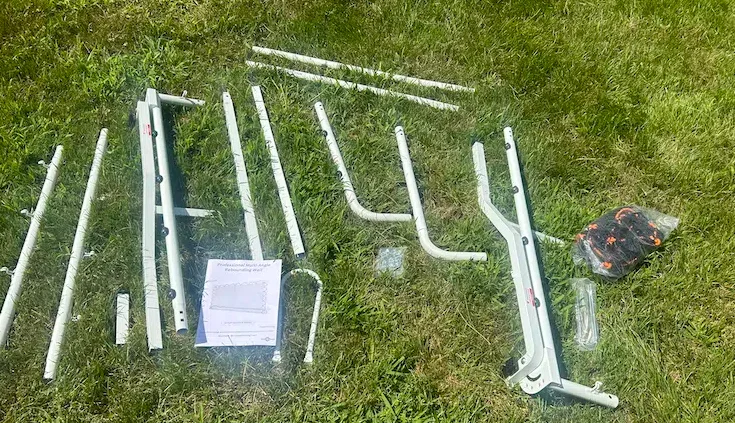 1 accesorio de sistema de rebote de entrenamiento de fútbol multiángulo, reboteador de marco de acero portátil con ajuste de Pedal, 5x6 pies, 2025