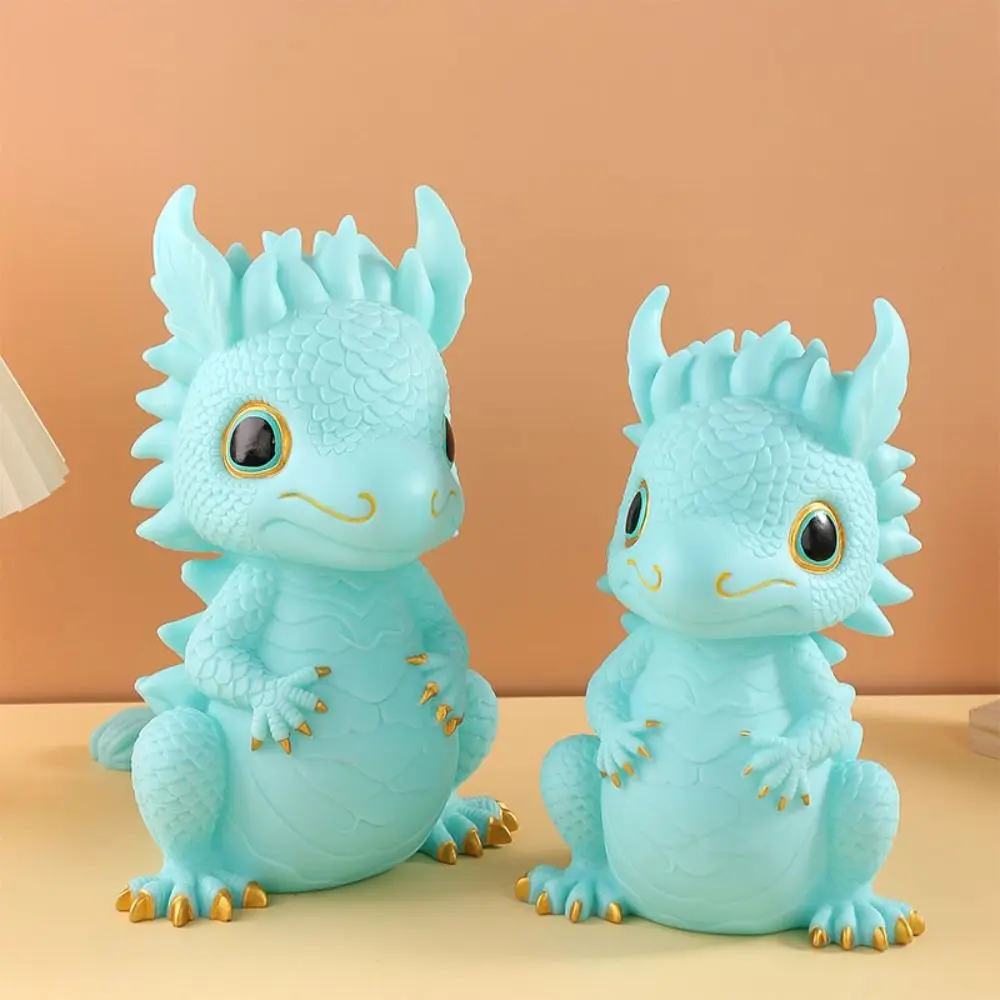 Long Model Zodiac Dragon Bank Money Box Large Capacity Zodiac Dragon Ornament Cartoon Vinyl Dragon Coin Jar Children Kids