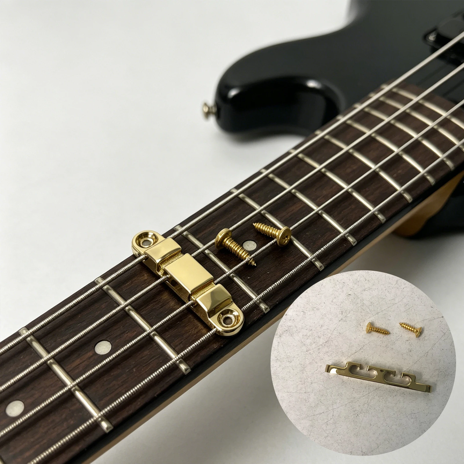 1pc Six-String Electric Bass String Retainer Zinc Alloy Gold for Bass Head Lock String Guide