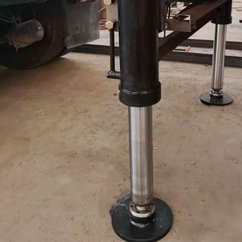 2026-Custom Two-Way  Auto Level System Legs RV Four Support Flange Legs Telescopic Outrigger Hydraulic Cylinder