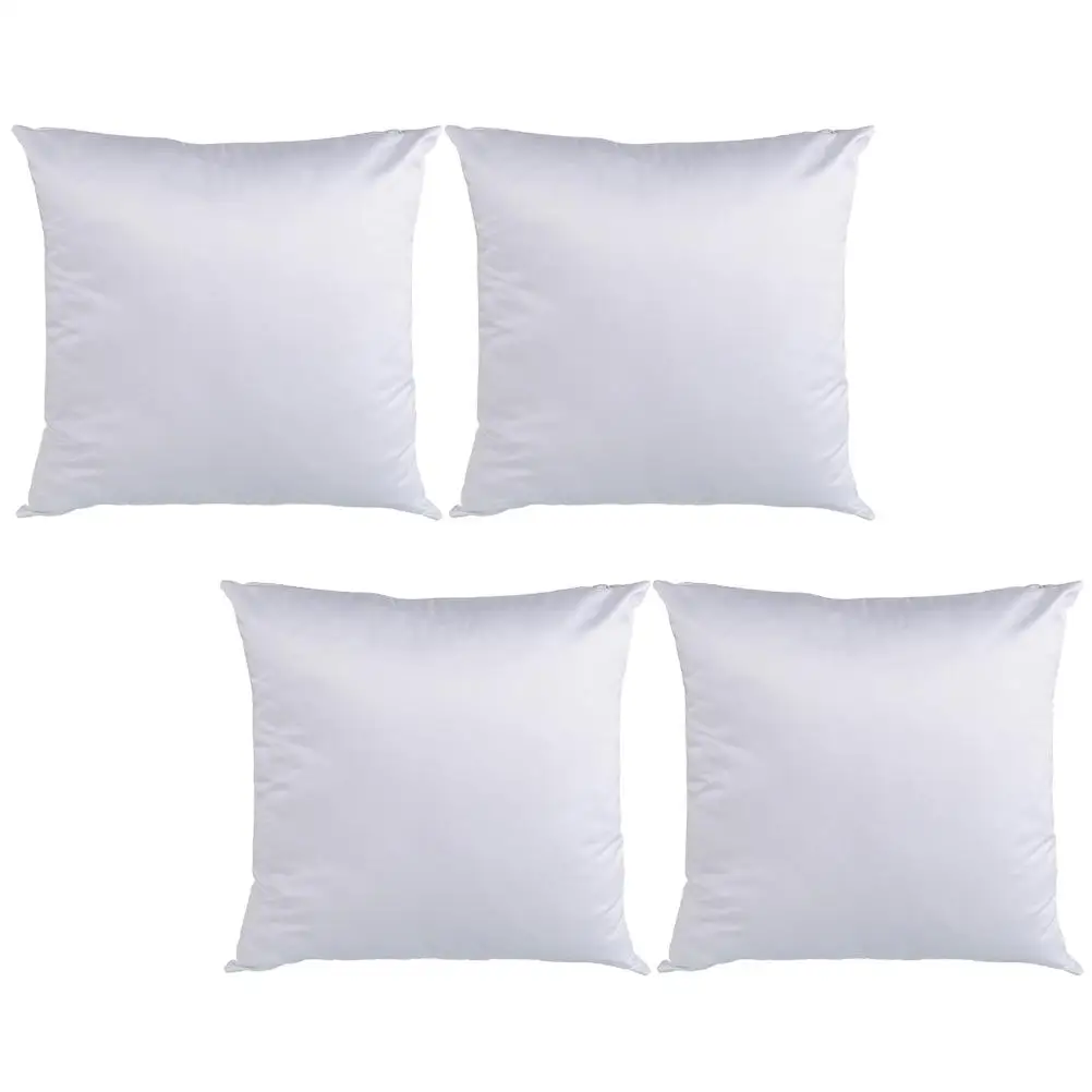 

4 Pcs Blank Throw Pillowcase Sublimation Cushion Cover Kissenbezug White Pillows DIY Heat Transfer Covers