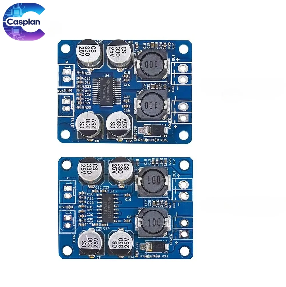 50Pcs TPA3118 60W Mono PBTL Class D Amplifier Board DC 8-24V 12V 24V