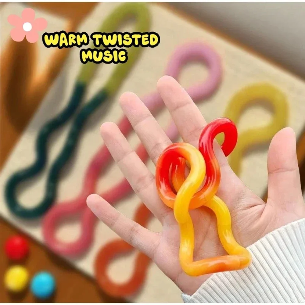 Thermochromic Twist Tangle Toy Attention Training Stress Relief Creative Prank Toys Funny Sensory Toys For Kids Adults