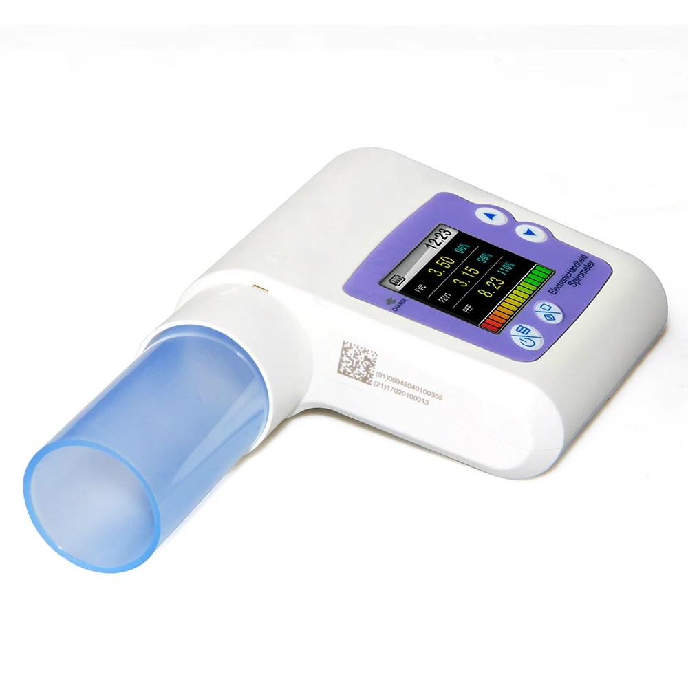 Color display medical handheld spirometer lung spirometer