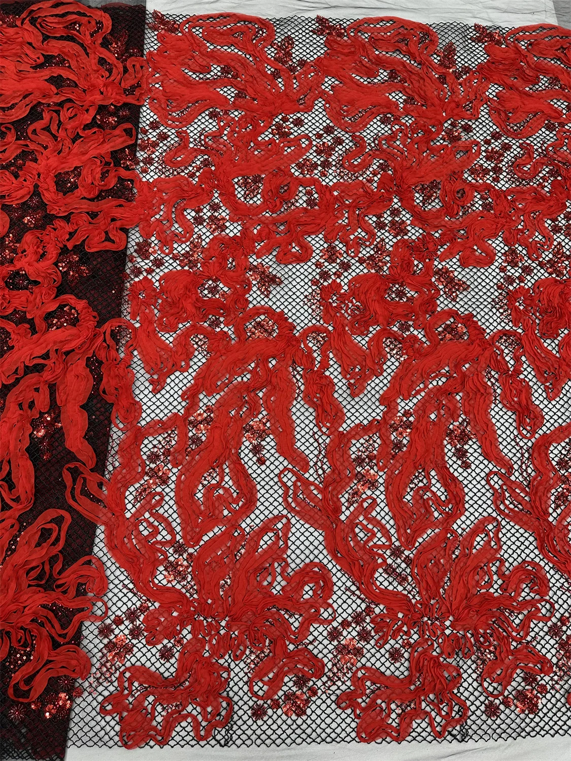 

Luxury African Groom Sequins Lace Fabric High Quality Beaded Embroidery Lace French Tulle for Nigerian Wedding Dresses