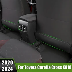 For Toyota Corolla Cross XG10 2021 2022 2023 2024 Hybrid Leather Car Back Seat Anti-Child-Kick Protector Anti Dirt Pad Accessory