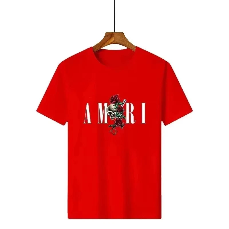 تي شيرت Y2k مطبوع بأكمام قصيرة لصيف وخريف وشتاء 2025 للرجال والنساء، قطن خالص، عصري ومريح #4