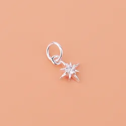 Korean Japanese light luxury accessories 925 sterling silver Flash star bracelet ring pendant
