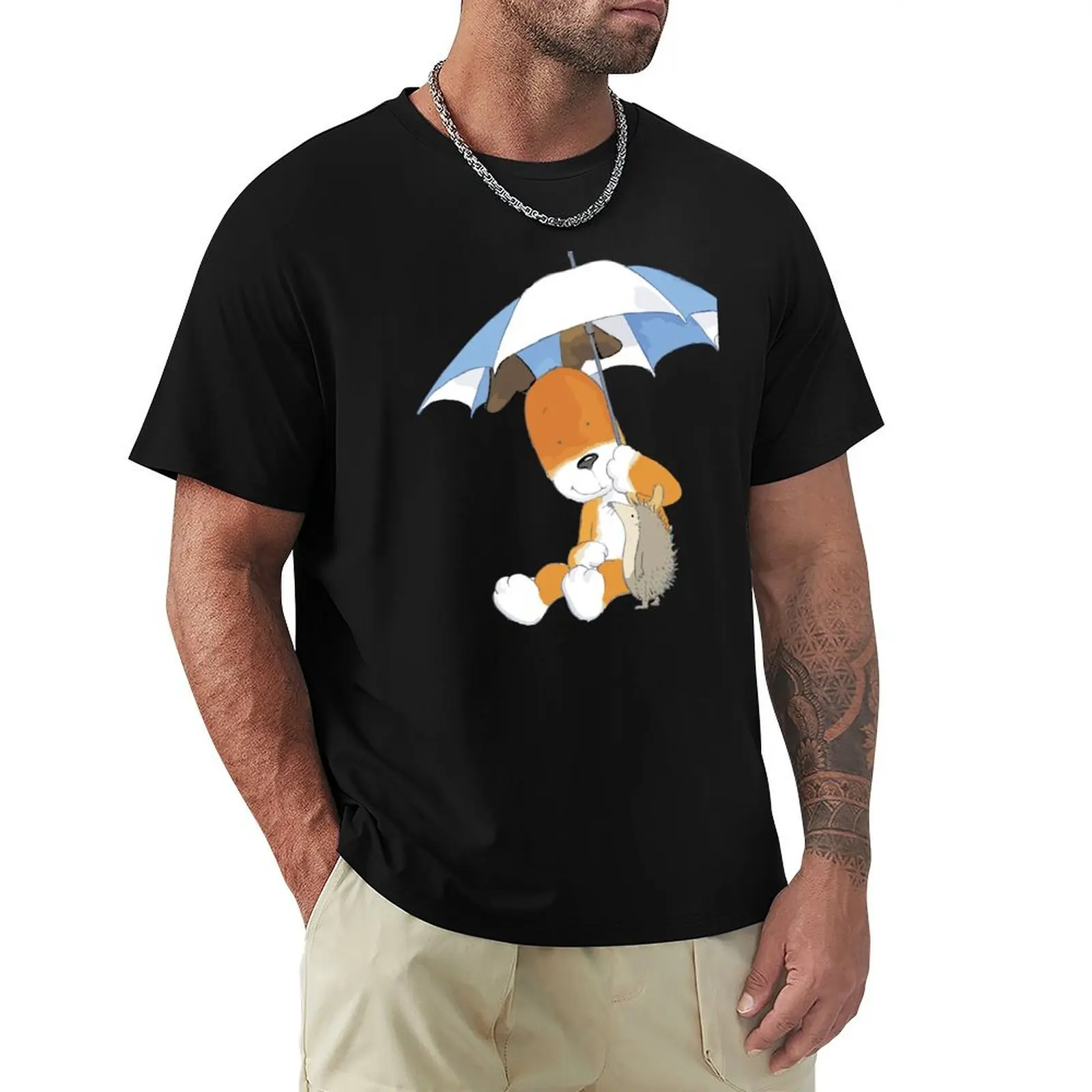 Funny kipper the dog T-Shirt Lightweight Print T-Shirt