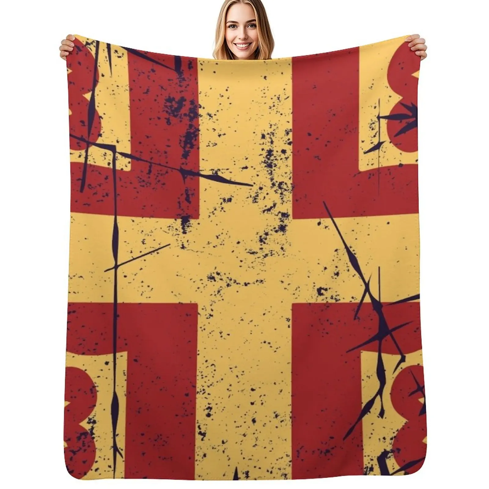 Byzantine Flag Eastern Roman Empire Throw Blanket Soft Solid Color Blanket for Couch Bed