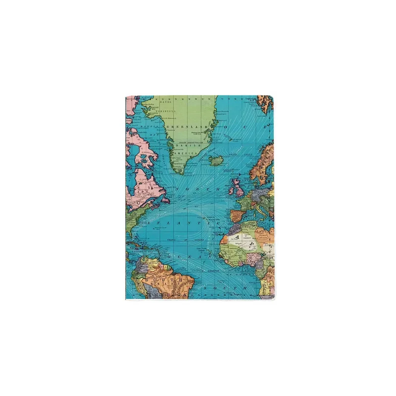 DHL100pcs PU World Map Printing Travel Protective Cover