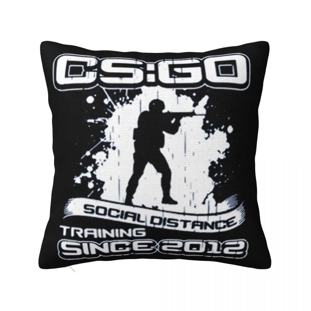 Cs Go Social Distance Training Since 2012 Funny Solid Color Sale Customized Designing Man Dj Pillow Case