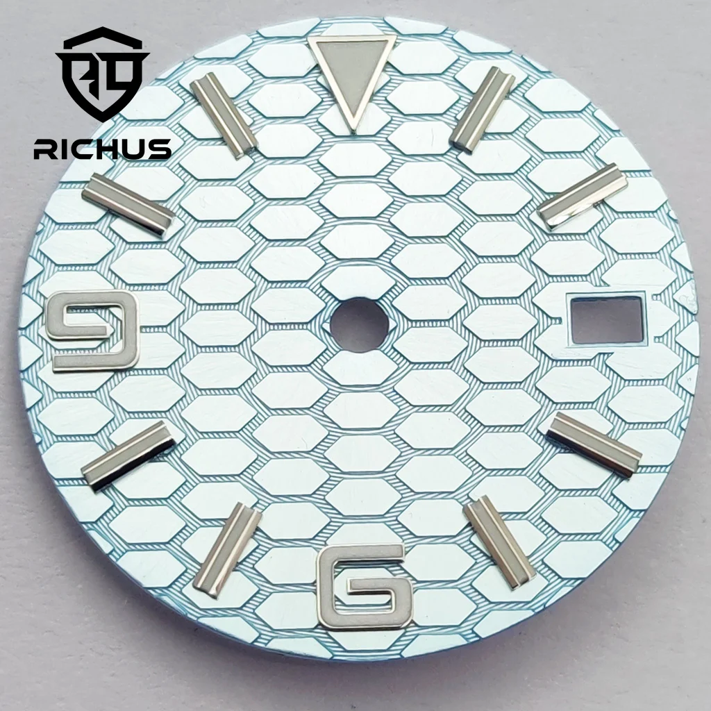 ريتشوس 29 مللي متر ساعة الطلب الأزرق الأخضر مضيئة صالح NH34 NH35 NH36 ETA2824 2836 Miyota8215-DG ساعة يد تعمل بالحركة اكسسوارات #4