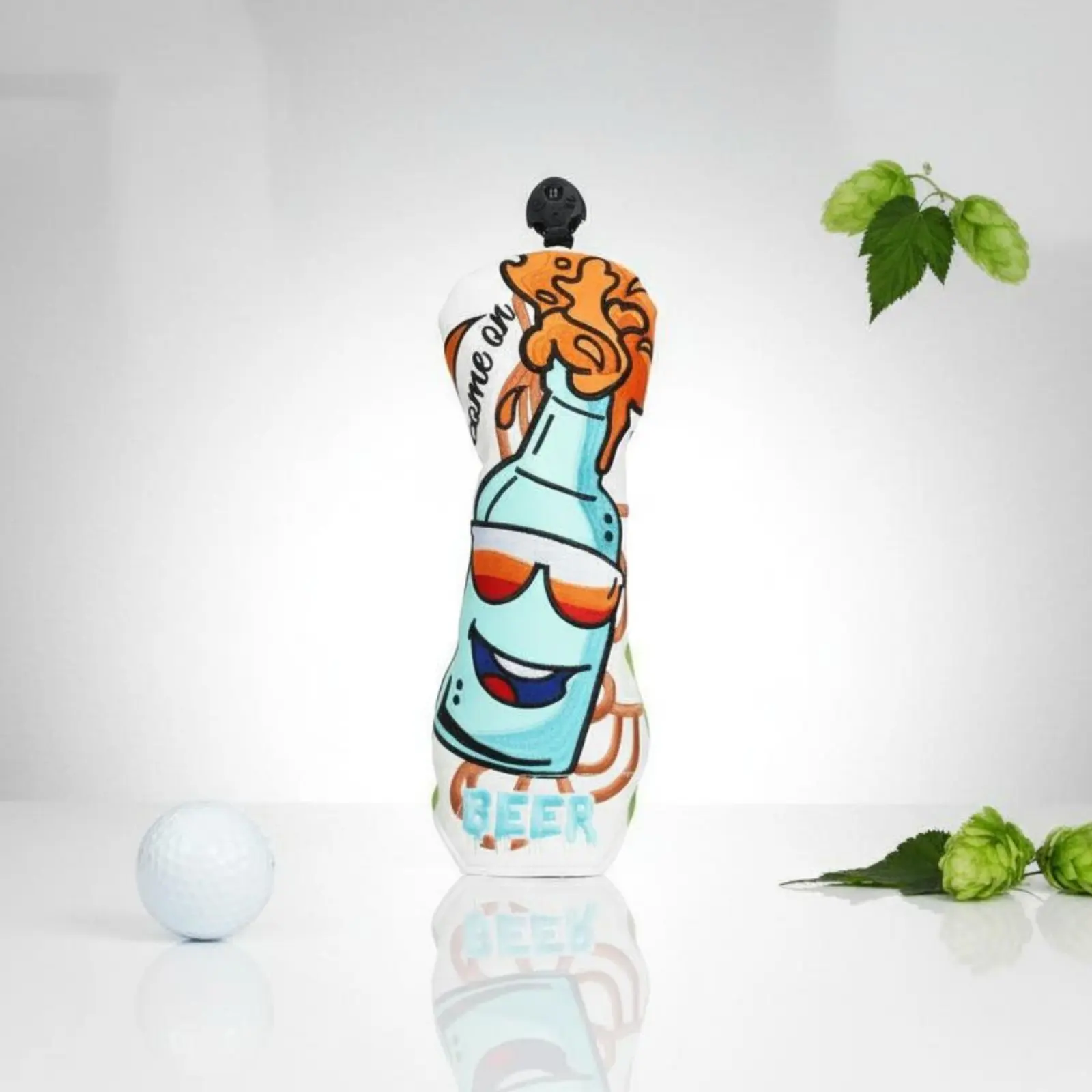 Embroidered Sport Wood Cover Long-Lasting Cartoon Beer Bottle Headcover Driver and Fairway Clubs Headcovers Soft Soft Interior - view 2