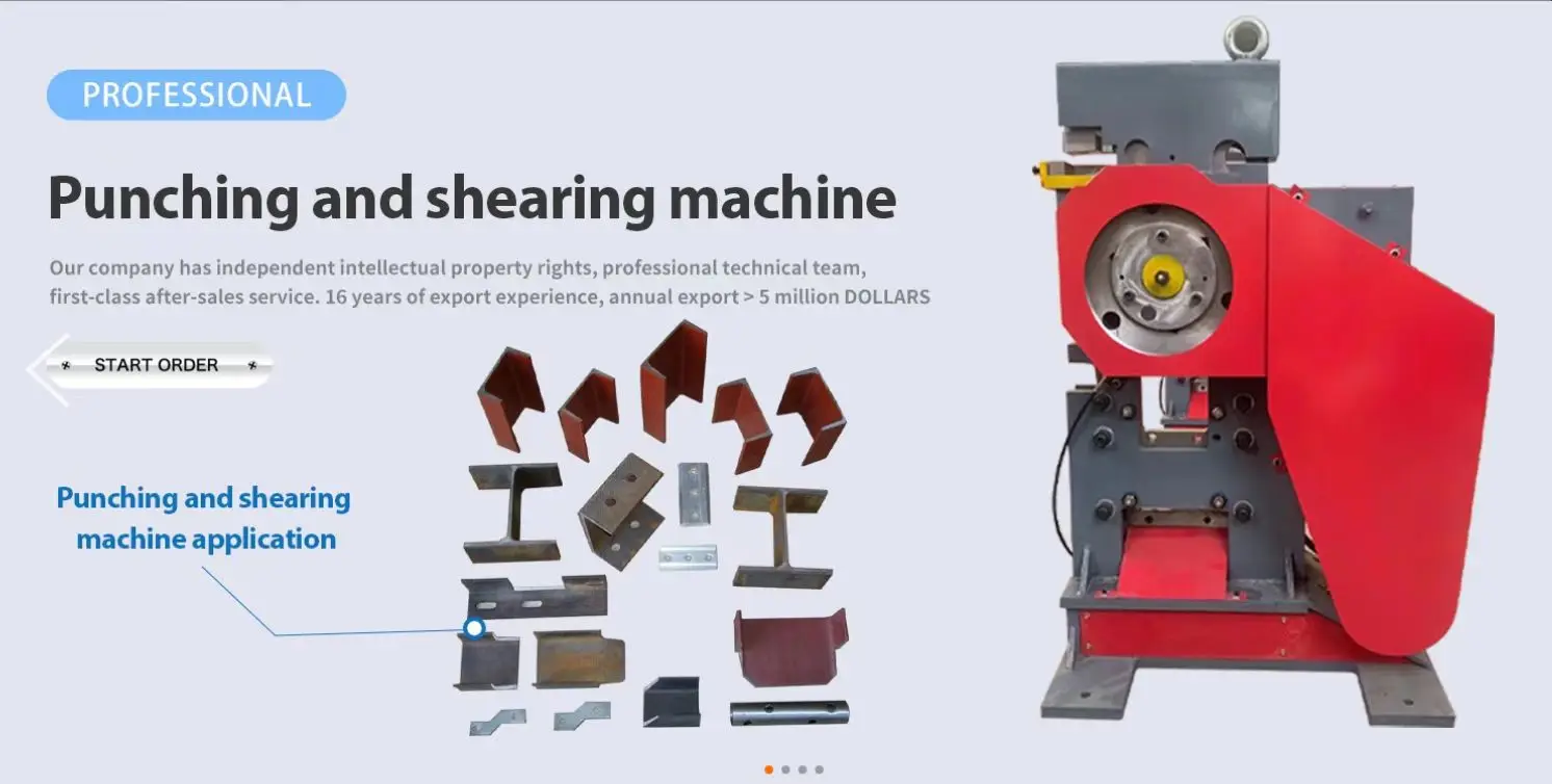 Vertical Metal Angle Steel Square Punching Shearing Machine New Iron Worker Machine for Construction 1500kN Force Electrical