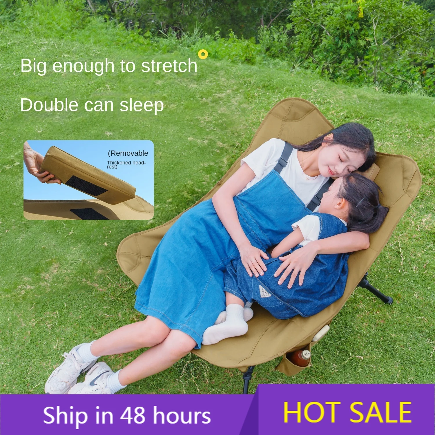 

YTYIN Hot Sale Ultralight Portable Camping Chair,Heavy Duty 150kgs Capacity Beach Chair,Outdoor Lightweight Folding Moon Chair