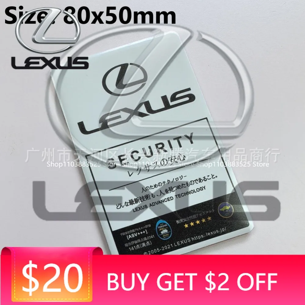 

Металлические эмблемы 50x80 мм, наклейки-значки на боковые и задние части багажника для Lexus ES200, IS200, RX300, GX460, CT200, IS250, ES, NX, RX, UX, CT, LC, RC, GS, GX, IS