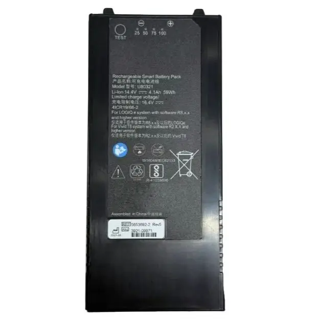 

Сменный аккумулятор для GE LOGIQ e Ultrasound U80321 5451284 U80321-3R01 5451284-2, 14,4 В, версия R8.X.X и позже