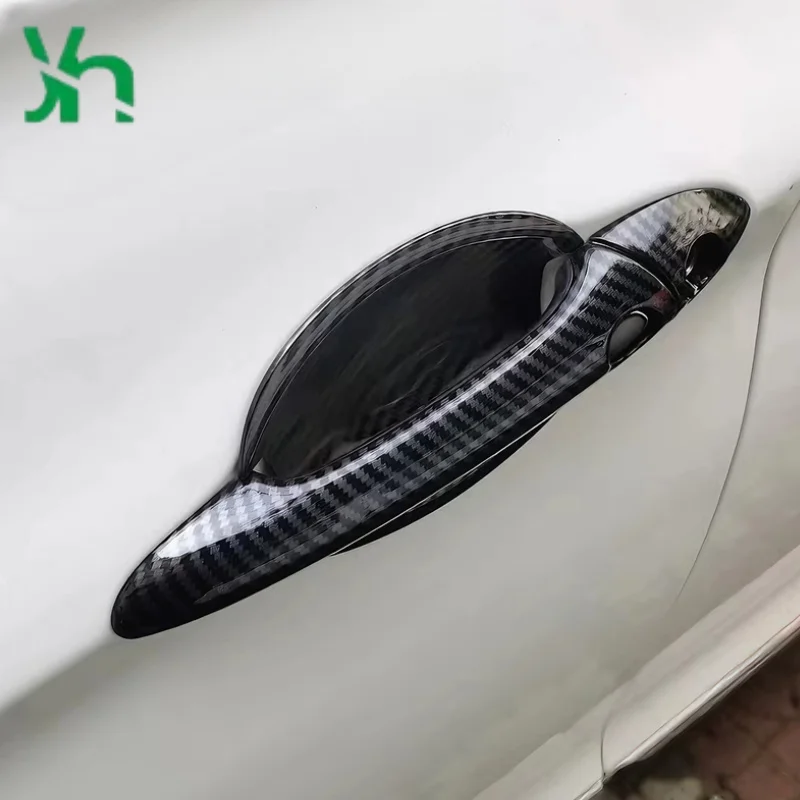 مناسبة لغطاء مقبض الباب من ألياف الكربون سوناتا الحديثة مع مستشعر الدخول بدون مفتاح الخارجي 2011-2015