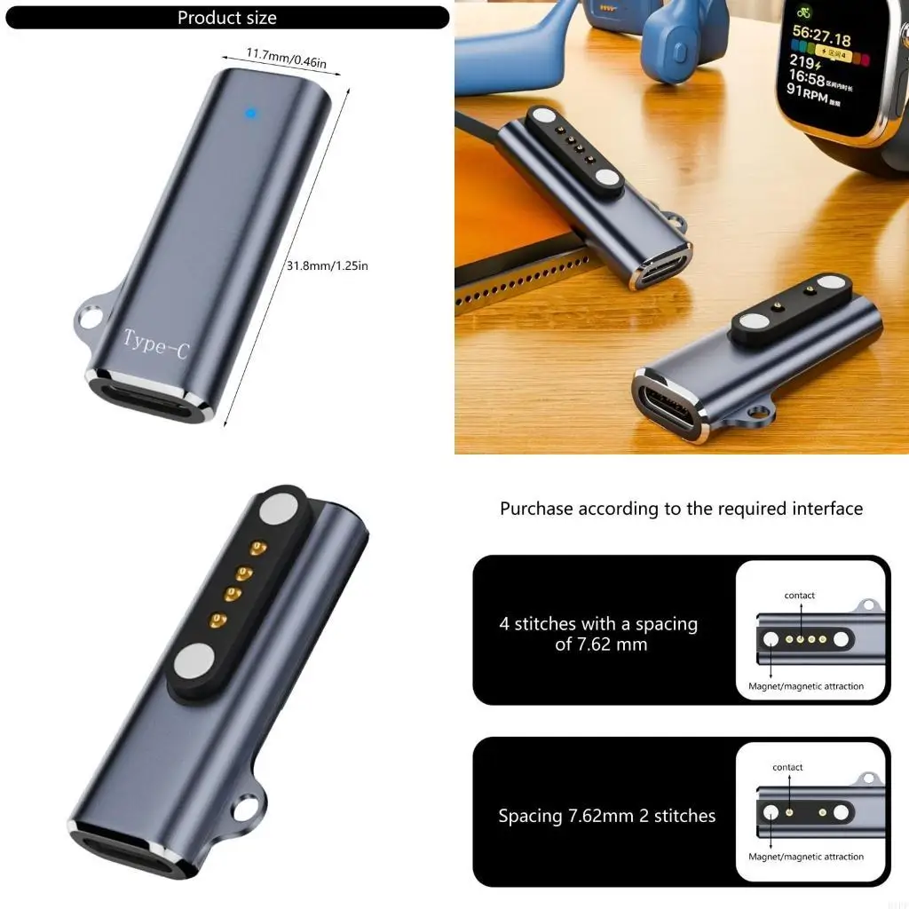 E1PF Type C Stable Safe Charging Adapter Spacing 7.62mm for Wearable Device