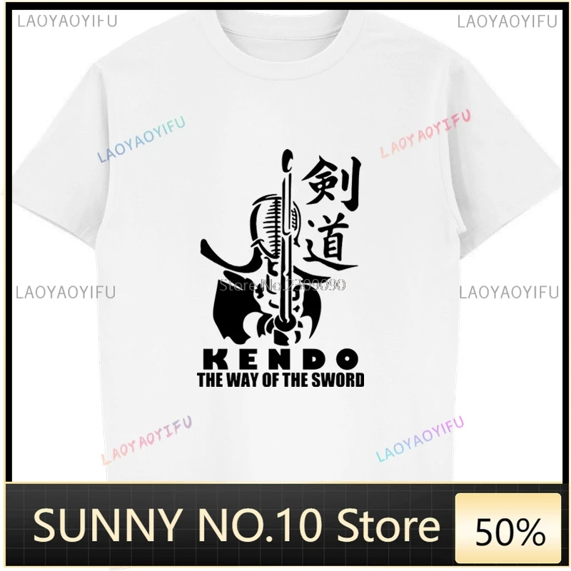 Fashion Kendo Single Strike Summer Men's Short sleeved Shirt Hip Hop T-shirt Harajuku Street Clothing