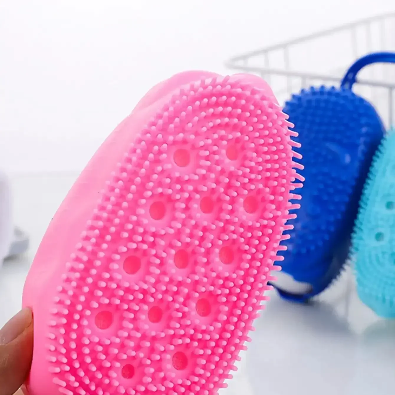 1pc-Soft Silicone Body Brush Wash Bath Shower Exfoliating Skin Fit For  Bath Shampoo Massage Brush Supplies Dropship