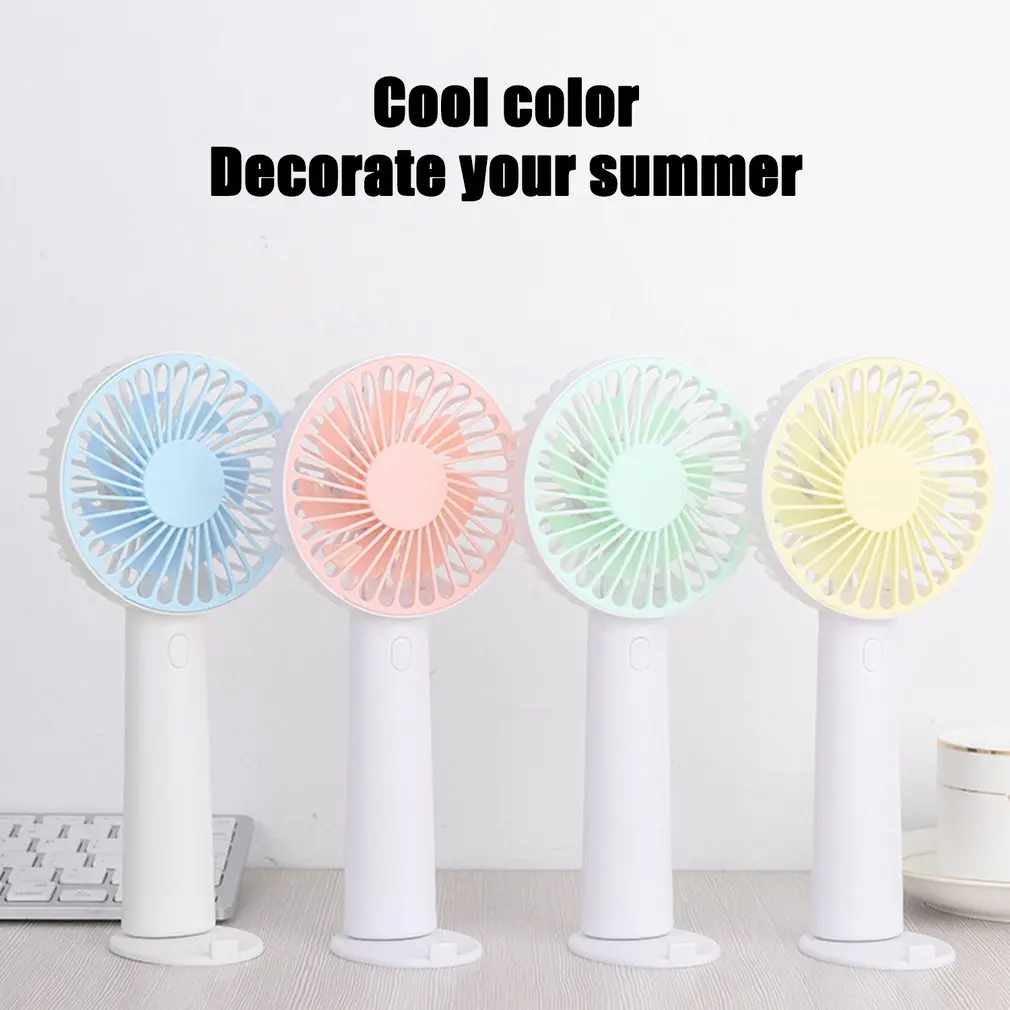 

Hot Usb Mini Portable Air Cooler Electric Handheld Cooling Fan Ultra-Quiet 3 Speed Adjustable Home Outdoor Fan Phone Stand
