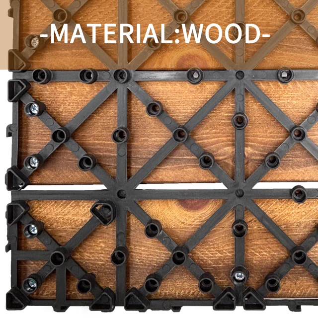 30Pcs Decoration Of Household Splicing Solid Wood Flooring, Terrace, Courtyard, Outdoor Ground, Balcony Renovation 5