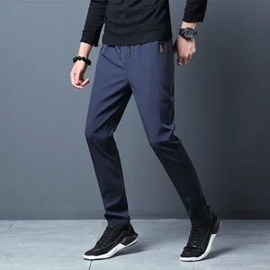 Slim Fit Herren -Casual Hosen, elastische Taille, Plus -Size -Hosen, Blau, Schwarz, Grau, Halle, Klassiker, Koreanisch, 4xl, 5xl 9 Hauptverkäufe Calza - №5