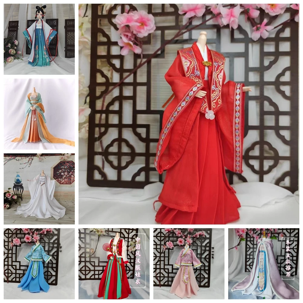 customize Hanfu  Skirts Dress 1/6 Female Chinese Ancient Ancient WinterSmmmer Clothes   Model for 12inch Action Figure Toys Suit