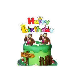 Masha e o Urso Decoração para Menina, Suprimentos De Festa De Aniversário, Talheres, Inserção De Bolo 10 principais vendas lego technic grande - №1