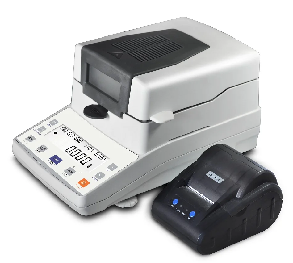 

DW-102MW 0.002g Digital Grain Agriculture and Wood Food Flour Rice Printer Halogen Moisture Meter Analyzer