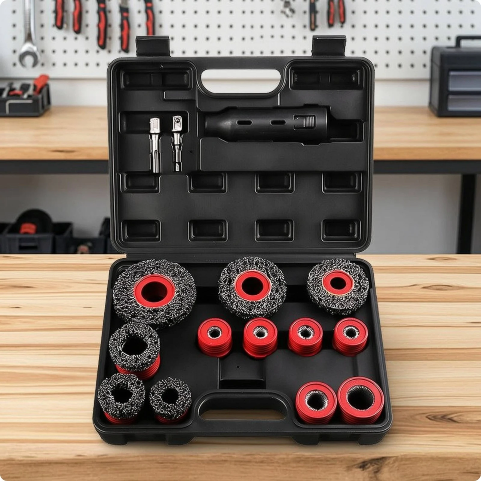 แปรงทำความสะอาดดุมล้อ 15 ชิ้น - Tools Mechanical Workshop บทวิจารณ์และราคา