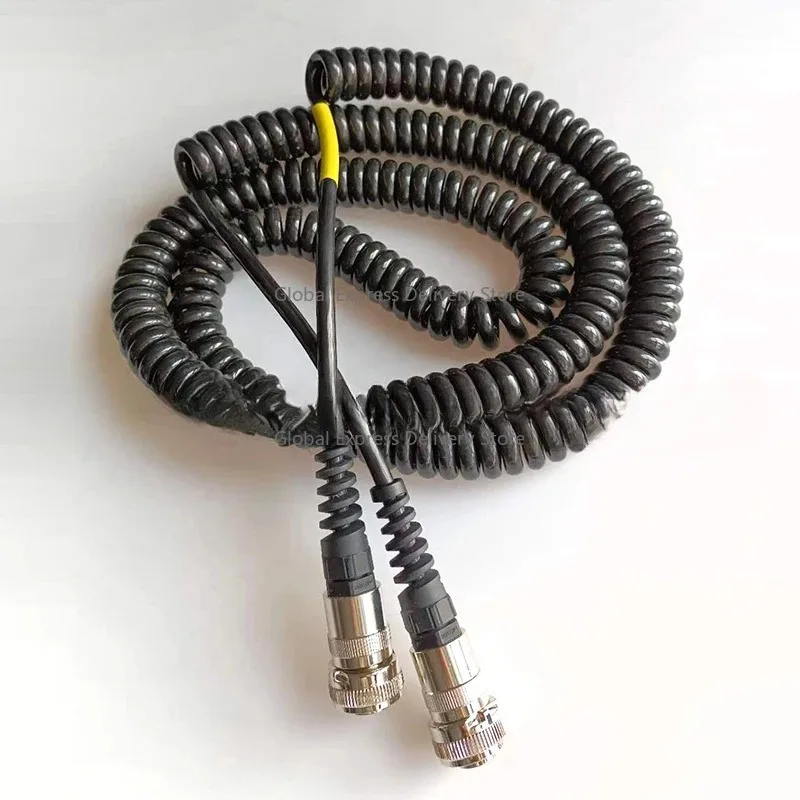 

Paver Connection Line, Material Level Line, 6-hole To 6-hole Aviation Plug, Spiral Wire Accessory