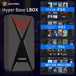 Dysk twardy Hyper Base Lbox z 4200 + grami na PS4/Wii/PS3/PS2/GameCube/N64/Wiiu/SS Launchbox 2TB HDD do gier PC/Laptop