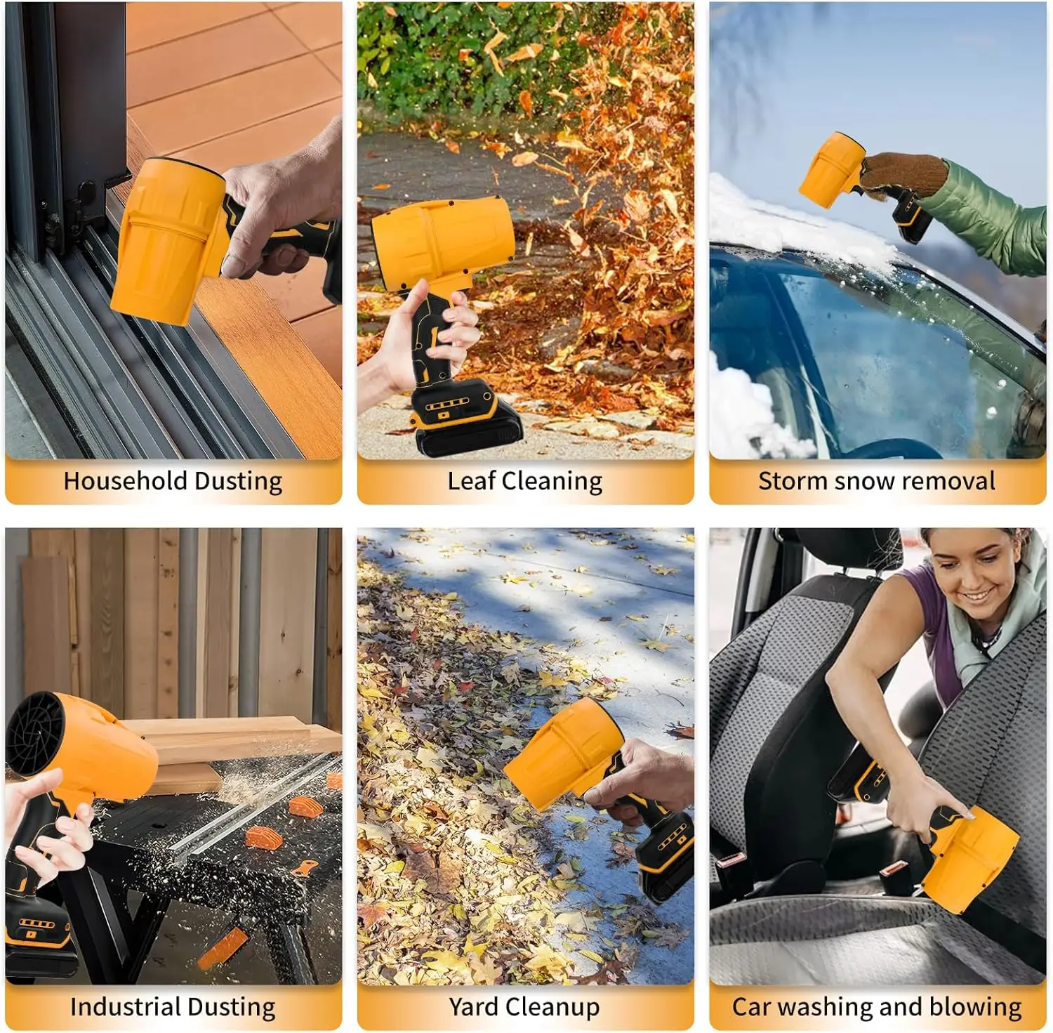 Bürstenloses Luftgebläse Jet Turbo Fan Air Duster Splatter Laubblasen Elektrowerkzeuge für Dewalt/Milwaukee/Makita Ventilador Splatter