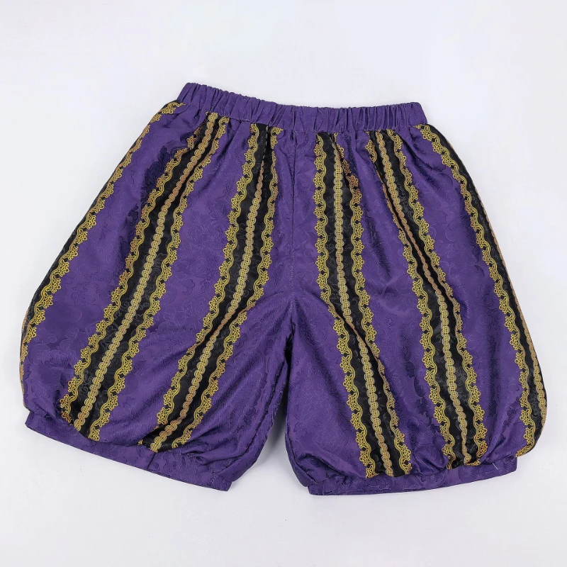 Tudor-Elizabethan Era Gorgeous Purple Court Prince Suits Set,vintage  Medieval Noble Prince Henry Men's  Jacket + Pumpkin Shorts