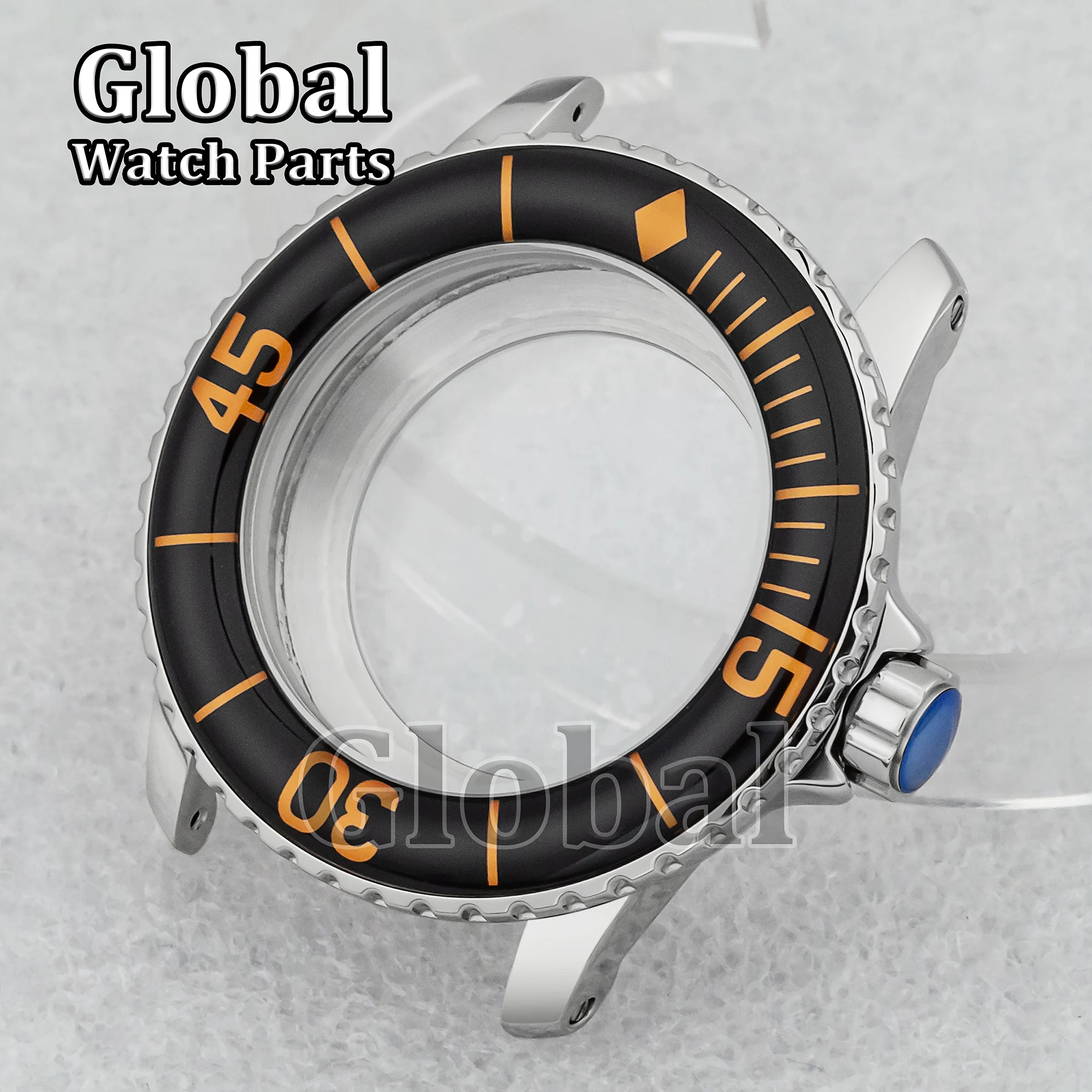 ステンレス鋼ケースフィフティファゾムズ 5ATM 防水セラミックリング時計部品フィット NH35 NH36 ムーブメント