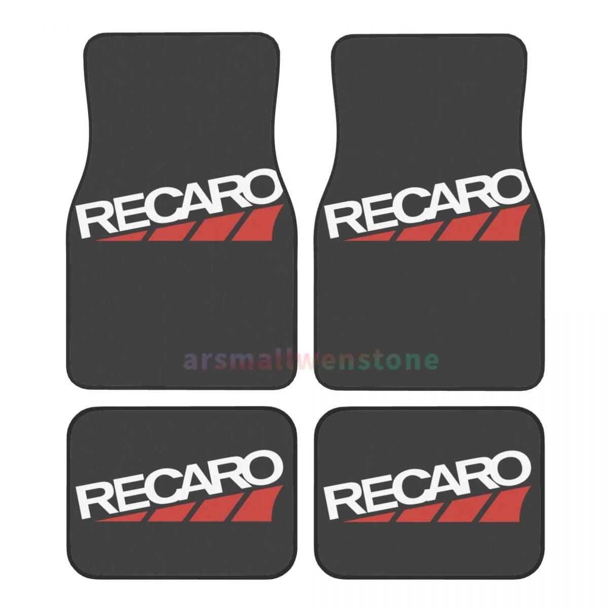 Recaros Logo Car Floormat Heavy Duty Front Rear Rubber Floor Mats Carpet Floor Protection Fits Most Vehicles