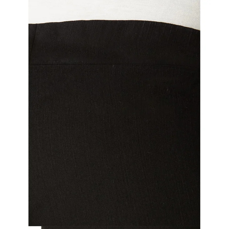 1. 2025 Casual Elastic Waist Slim Straight Trousers Women Stretchy Slimming Black Office Daily Trousers 