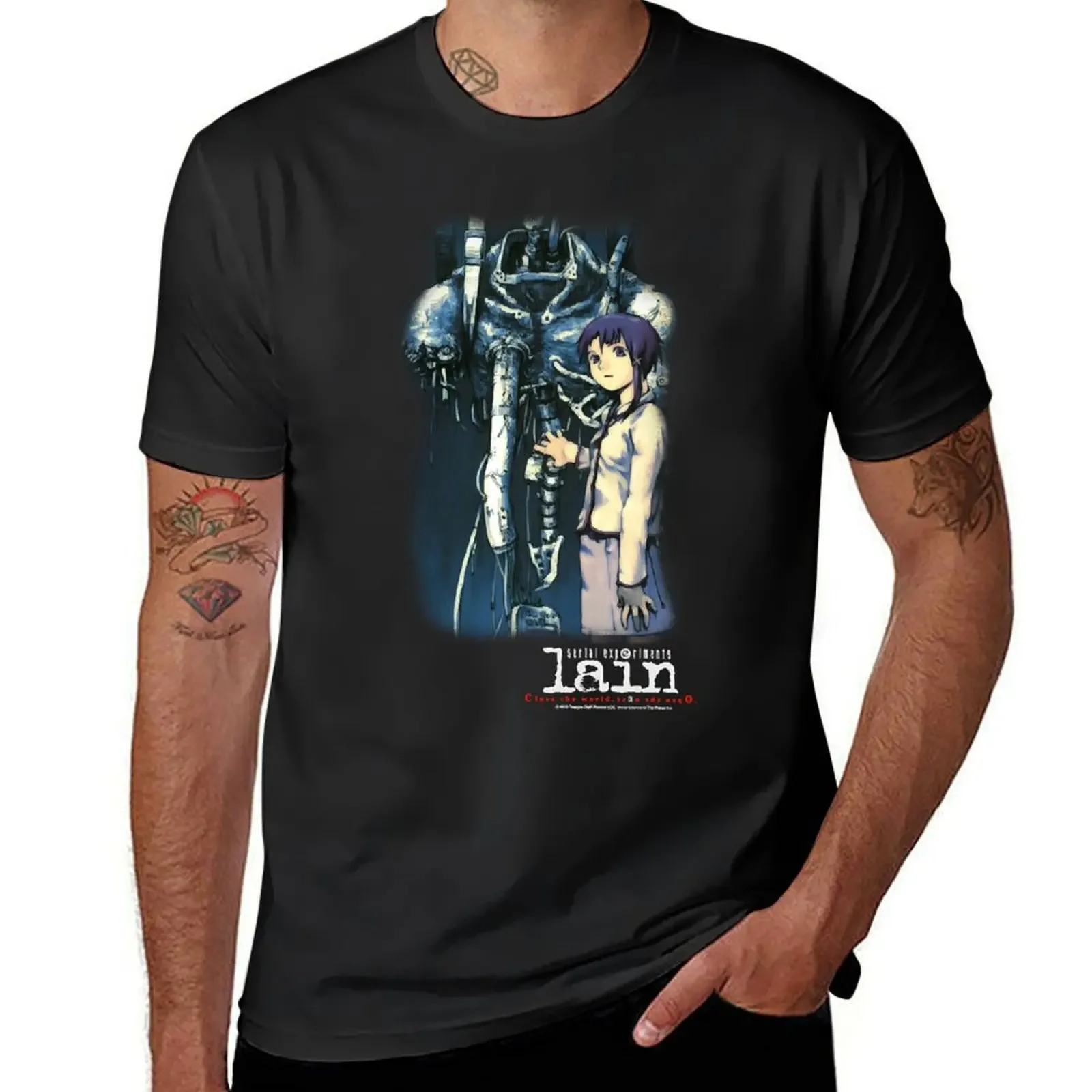 Serial Experiments Lain Mech T-Shirt plus sizes tees shirts graphic tee mens clothes