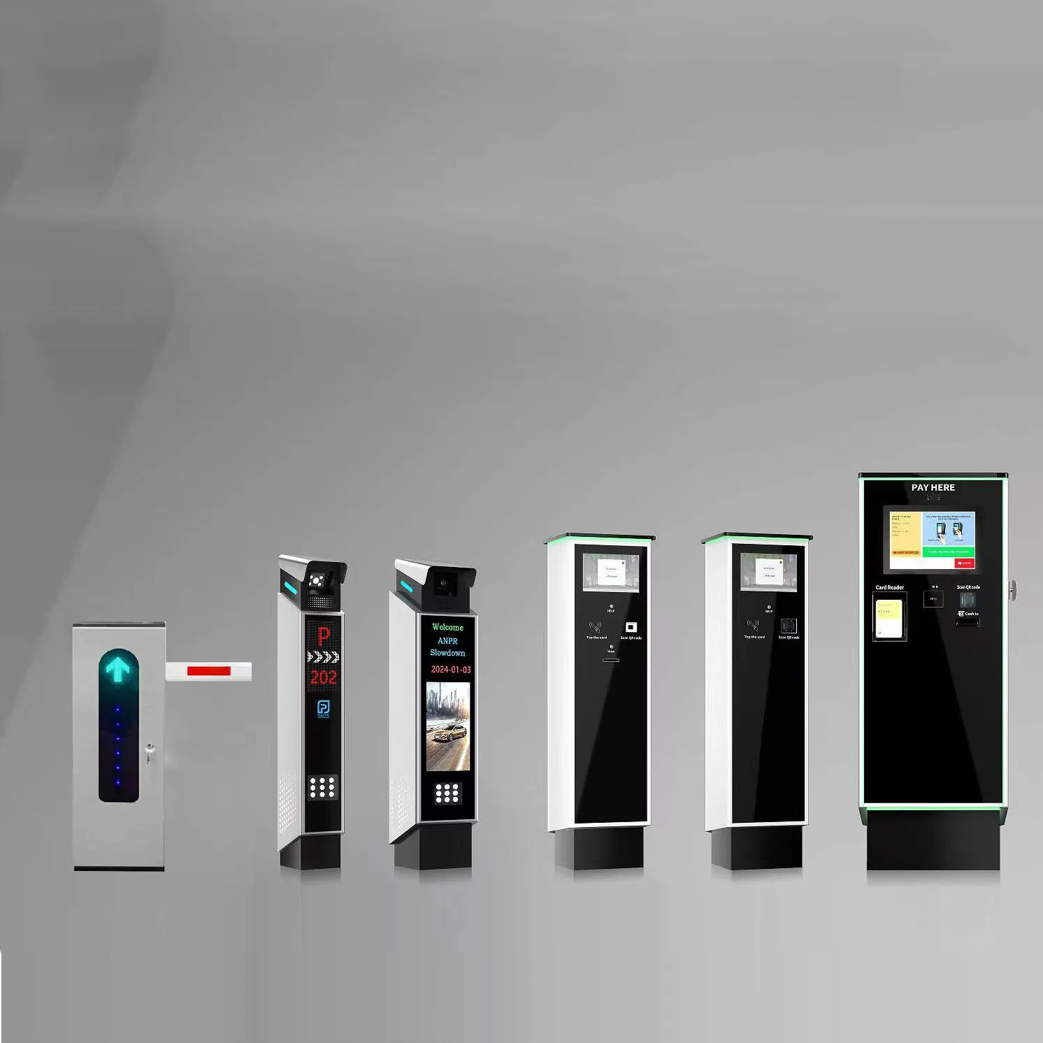 Ticket Dispenser and License Plate Recognition System Car Parking Management Solution Featuring an Automatic