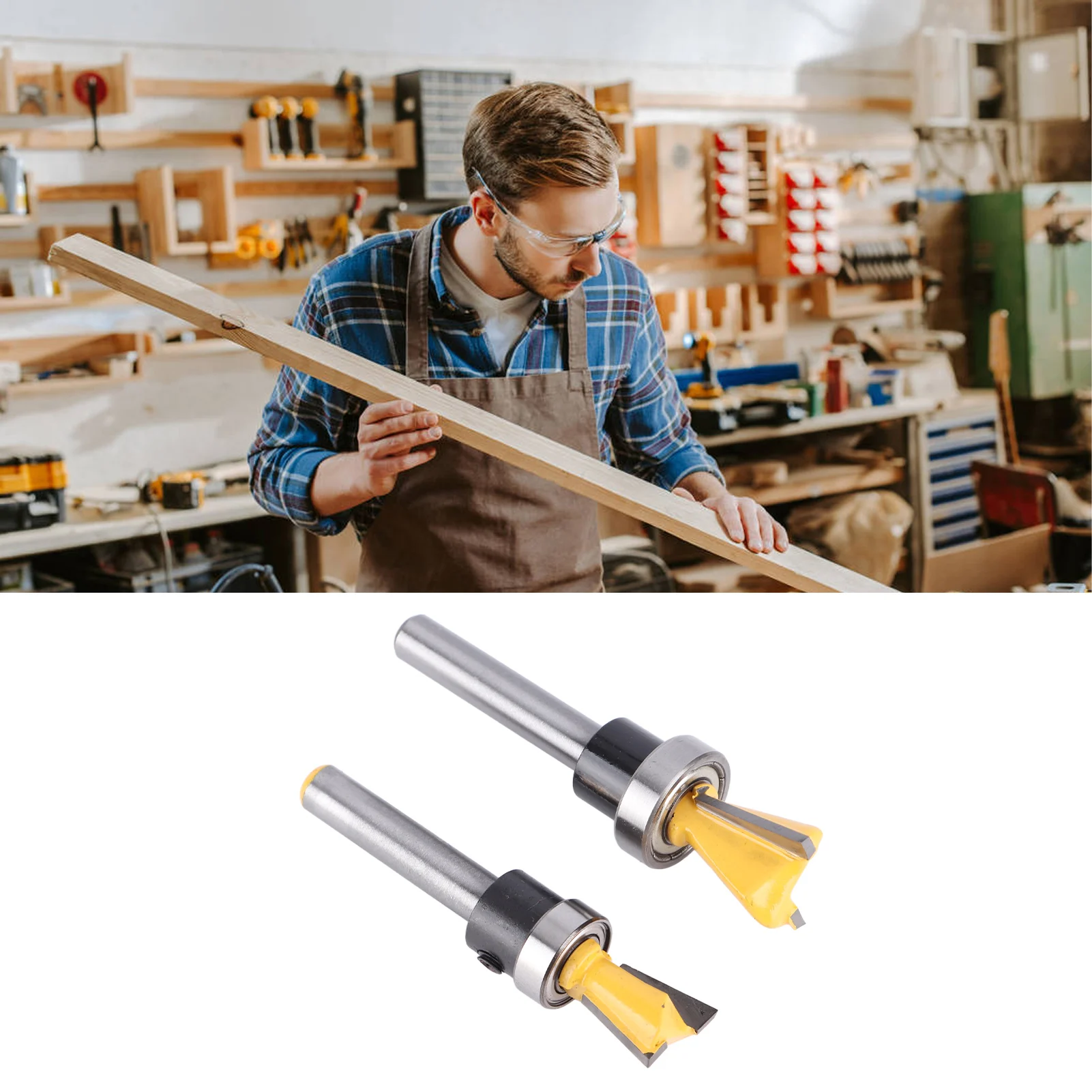 

Dovetail Bit /Set Dovetail Bit Joint Router with Bearing Woodworking Milling Cutter 1/4in Shank Dovetail Joint Router Bits