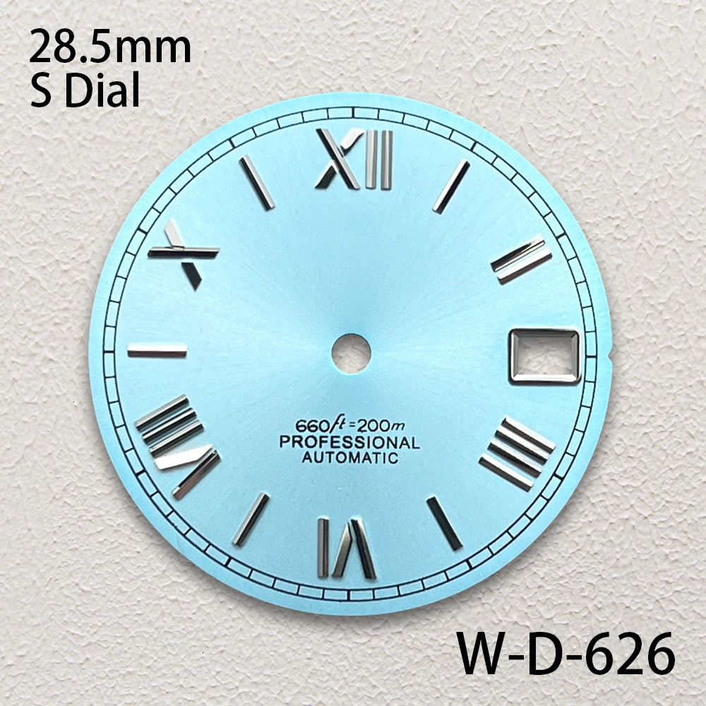 28.5mm S Logo Rome Dial Fit NH35/NH36/4R/7S Japanese Automatic Movement Sunray Dial Watch Modification Accessories