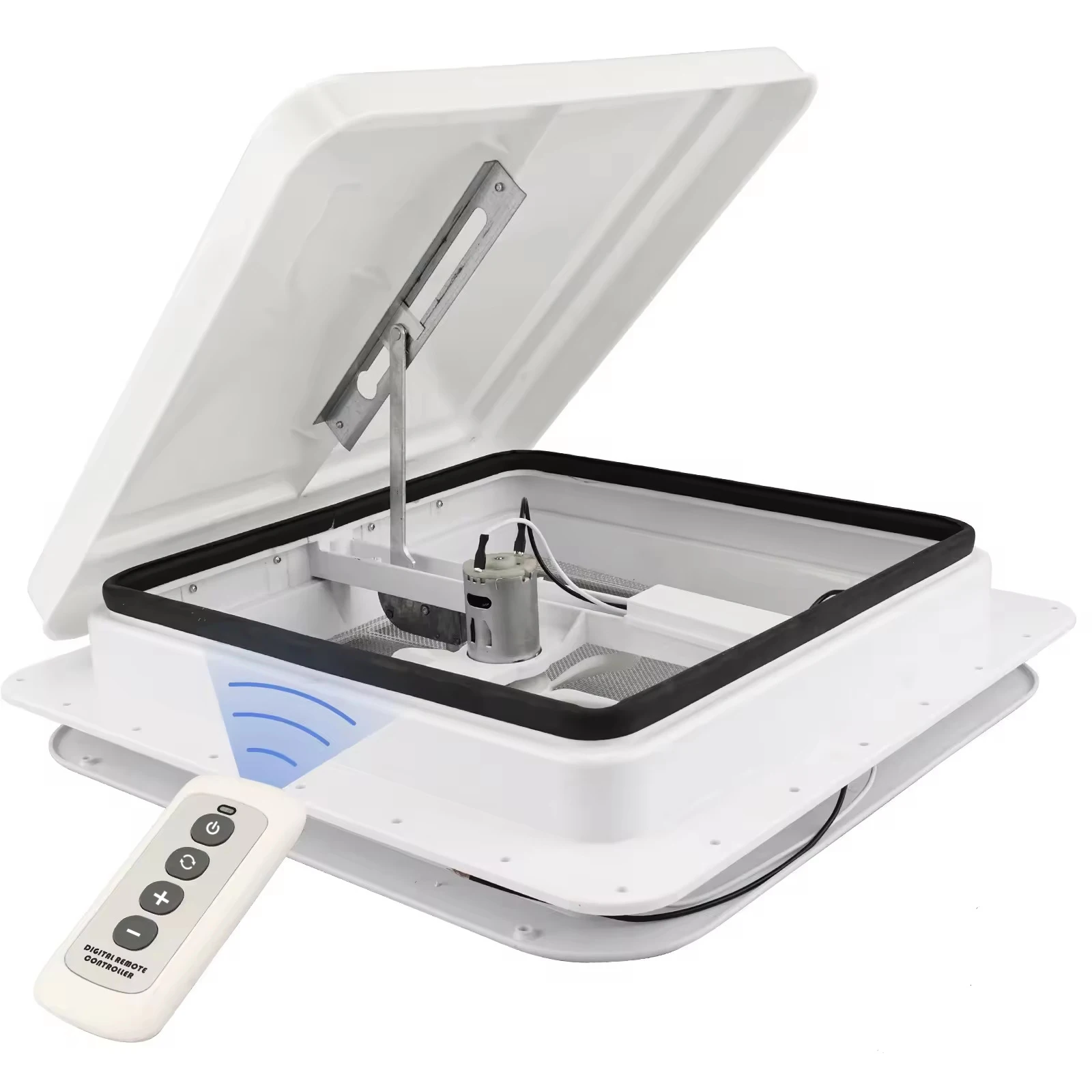 

Вентиляционный люк TYTXRV 14 дюймов для автодома с дистанционным управлением и реверсивным вентилятором 12В, потолочный вытяжной вентилятор для кемпера, прицепа, автодома