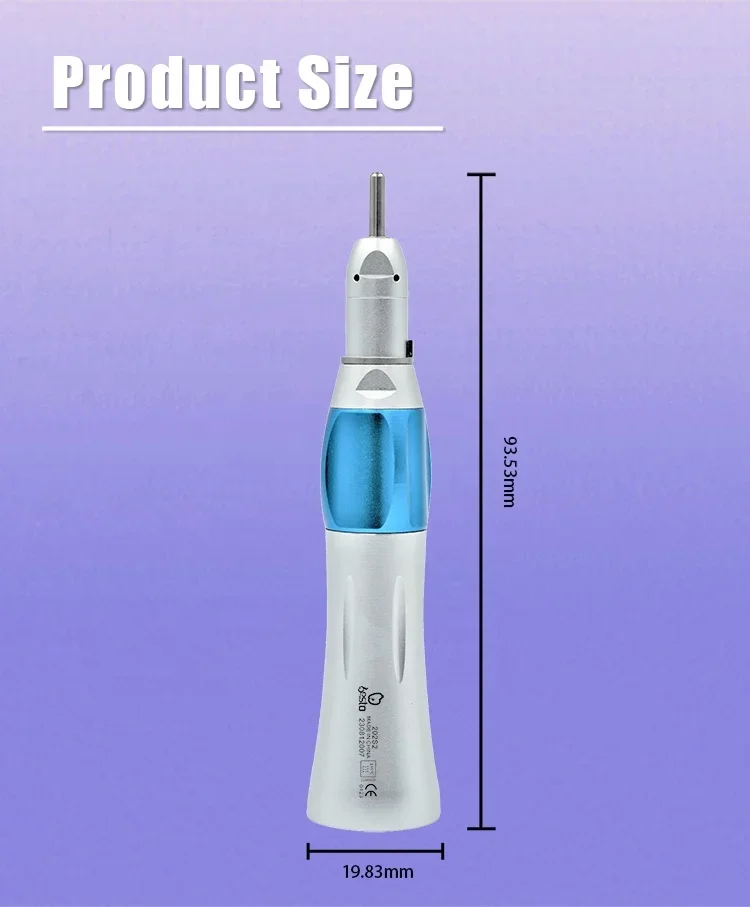 den tal 1:1 Slow Speed Straight Micromotor Handpiece External Water Spray Low Speed Straight Handpiece Contra Angle for Dentist